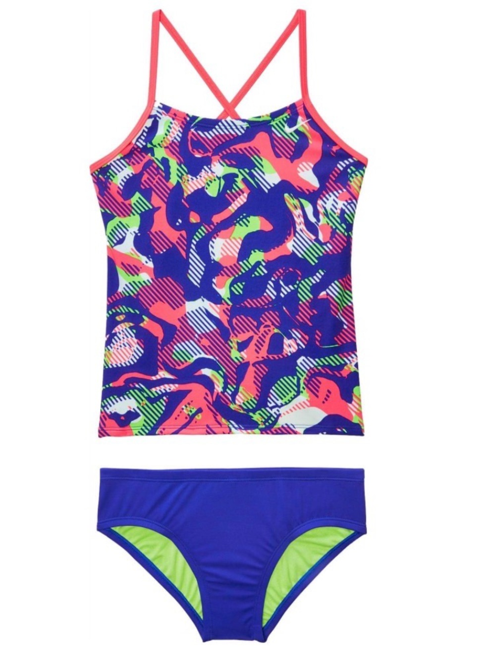 Nike Floral Camo Crossback Tankini Girls Size 10